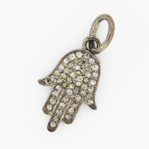 Pave Diamond Hamsa Charm, (DCH-33) - Beadspoint