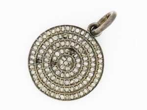 Pave Diamond Disc Charm, (DCH-35) - Beadspoint