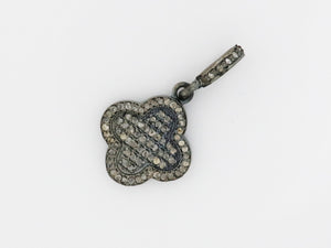 Pave Diamond Clover Charm, (DCH-39) - Beadspoint