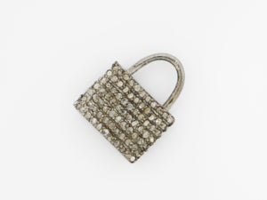 Pave Diamond Padlock Charm, (DCH-46) - Beadspoint