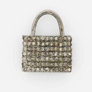 Pave Diamond Padlock Charm, (DCH-46) - Beadspoint