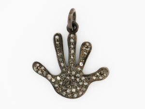 Pave Diamond Hand Charm, (DCH-48) - Beadspoint
