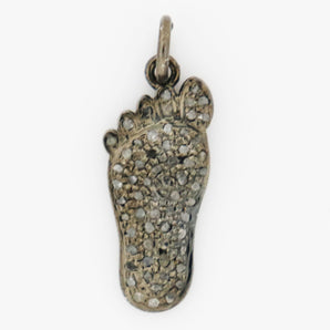 Pave Diamond Foot Charm, (DCH-51) - Beadspoint