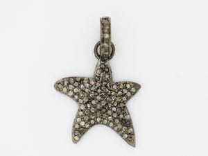 Pave Diamond Starfish Charm, (DCH-53) - Beadspoint