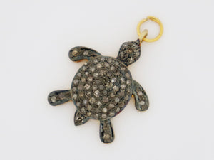 Pave Diamond Turtle Charm, (DCH-61) - Beadspoint