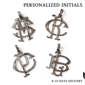 Pave diamond Initial Pendant, (DCH/PDT/1197)