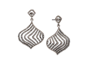 Pave Diamond Chandelier Drop Earrings, (DER-007)