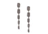 Pave Diamond Rectangle Drop Earrings, (DER-012)