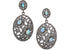Pave Diamond & Opal Oval Chadelier Drop Earrings, (DER-019)