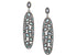 Pave Diamond & Opal Long Drop Earrings, (DER-022)