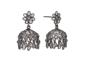 Pave Diamond Moroccon inspired Dangle Earrings, (DER-037)
