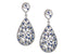 Pave Diamond Moroccon Inspired Saphire Pear Drop Dangle Earrings, (DER-052)