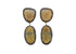 Pave Diamond Yellow Saphire Oval Earrings, (DER-087)