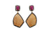 Pave Diamond Ruby and Yellow Saphire Fancy Drop Earrings, (DER-102)