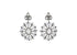 Pave Diamond Rainbow Moonstone Dangle Earrings, (DER-036)