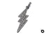 Pave Diamond lightning thunderbolt Pendant, (DP-2138)