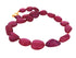 African Ruby Nuggets hand knotted w/ Sterling & Diamond Clasp, Ready to wear Necklace, RBY-NUG-12-25 (B)