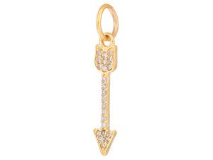 14k Solid Gold & Diamond Vintage inspired Arrow Pendant, (14K-DCH-833)