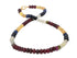 Natural Multi Sapphire Plain Roundel w/ Sterling & Diamond Clasp, Ready to wear Necklace (MSPH-RNDL-8-9)
