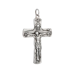Sterling Silver Large Crucifix Necklace, Corpus Religious Large Pendant, (CH20-13)