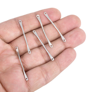 Sterling Silver Double Paddle Pins with 1.00mm Hole on Each End,1.5 Inch, Multiple Options, (SS-1061)