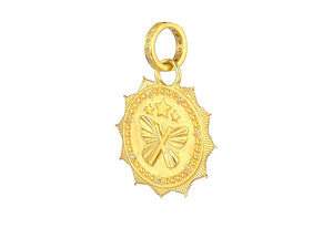 Pave Diamond  Butterfly Medallion Pendant, (DPM-1241)