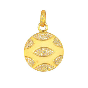 Pave Diamond Large Evil Eye Pendant, (DPL-2514)