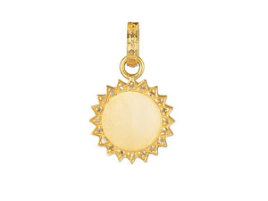 Pave Diamond Small Sun Pendant, (DPS-198)