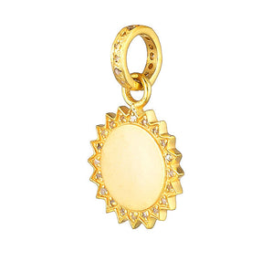 Pave Diamond Small Sun Pendant, (DPS-198)