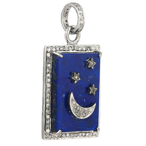 Pave Diamond & Lapis Night Sky Pendant (DPM-1259)