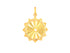 Pave Diamond Small Fluted Sun Medallion Pendant, (DPS-194)