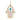 14K Solid Gold Pave Diamond Evil Eye Enamel Hamsa Pendant, (14K-DP-031)