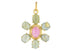 Pave Diamond & Multi Sapphire Daisy Flower Pendant, (DPL-2546)