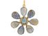 Pave Diamond & Labradorite Large Flower Pendant, (DPL-2545)