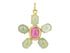Pave Diamond & Multi Sapphire Daisy Flower Pendant, (DPL-2539)