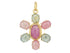 Pave Diamond & Multi Sapphire Daisy Flower Pendant, (DPL-2542)