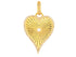 Pave Diamond Fluted Heart Love Pendant, (DPL-2528)
