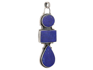 Sterling Silver Lapis Lazuli Artisan Pendant, (SP-5696)