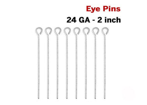24GA Sterling Silver Eye Pins,2 Inch  (SS/E24/2)