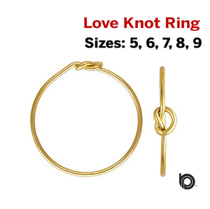 14k Gold Filled Love Knot Ring, (GF-799) - Beadspoint