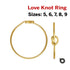 14k Gold Filled Love Knot Ring, (GF-799)