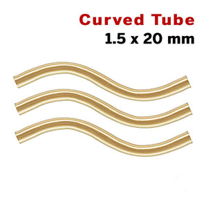 14k Gold Filled Curved Tube, (GF-1615)