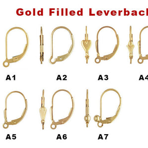 14K Gold Filled Leverbacks, Multiple Style,  (GF-323)