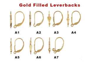 14K Gold Filled Leverbacks, Multiple Style,  (GF-323)