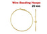 14K Gold Filled Wire Beading Hoops, 20 mm, (GF-335-20)
