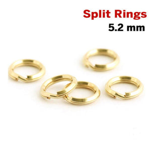 14K Gold Filled Split Rings, 5.2 mm, (GF-363)