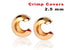 14K Gold Filled Crimp Covers 2.5 mm, (GF-380-2.5)