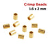 14K Gold Filled Crimp Beads 1.6x2 mm, (GF-381)