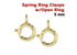 14K Gold Filled Spring Ring Clasps, Open Ring Attached 5 mm, (GF-450-5O)