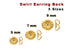 14K Gold Filled Swirl Earrings Back, Large Ear Nuts, (GF-705-9)